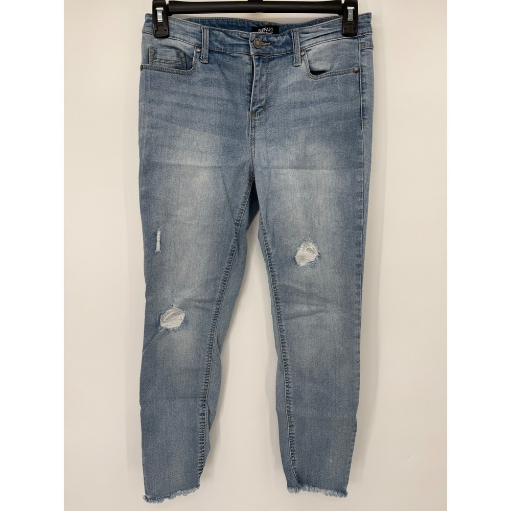Buffalo‎ David Bitton Jess Skinny Jeans Womens 8/29 Blue Rip Repair Distressed